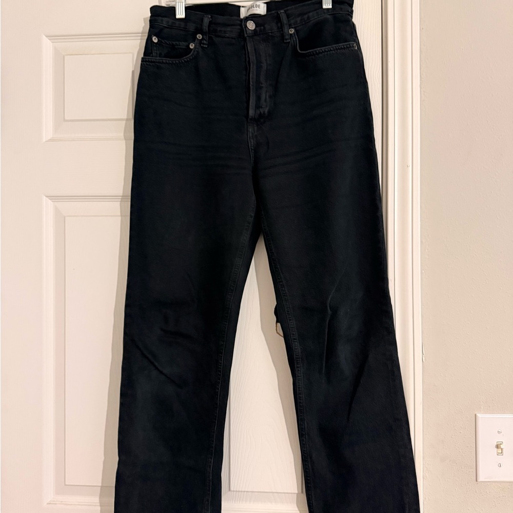 Agolde Black Straight-Leg Jeans